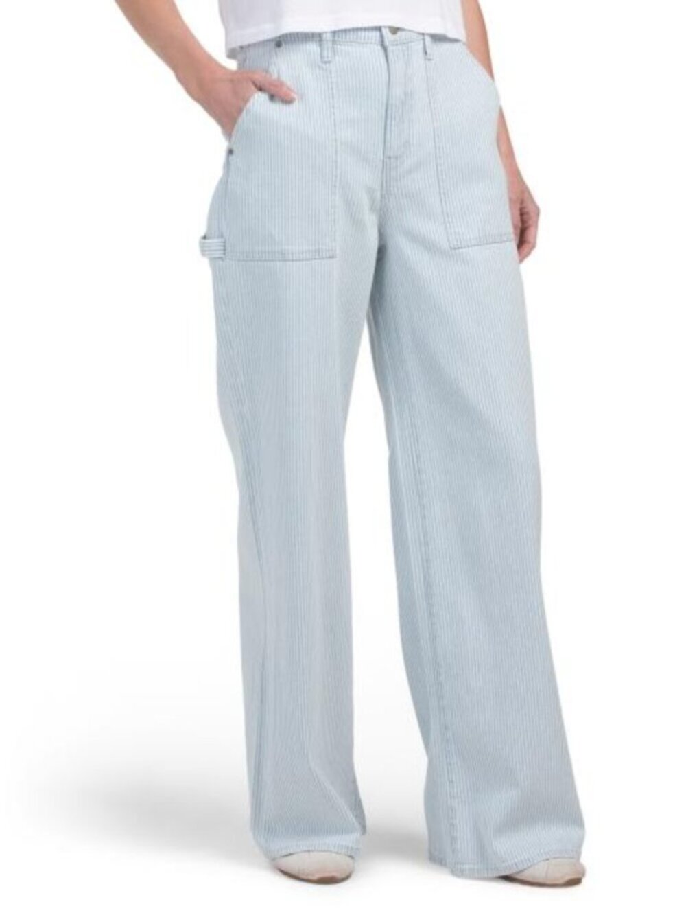 DAZE Far Out Utility High Rise Wide Leg Jeans